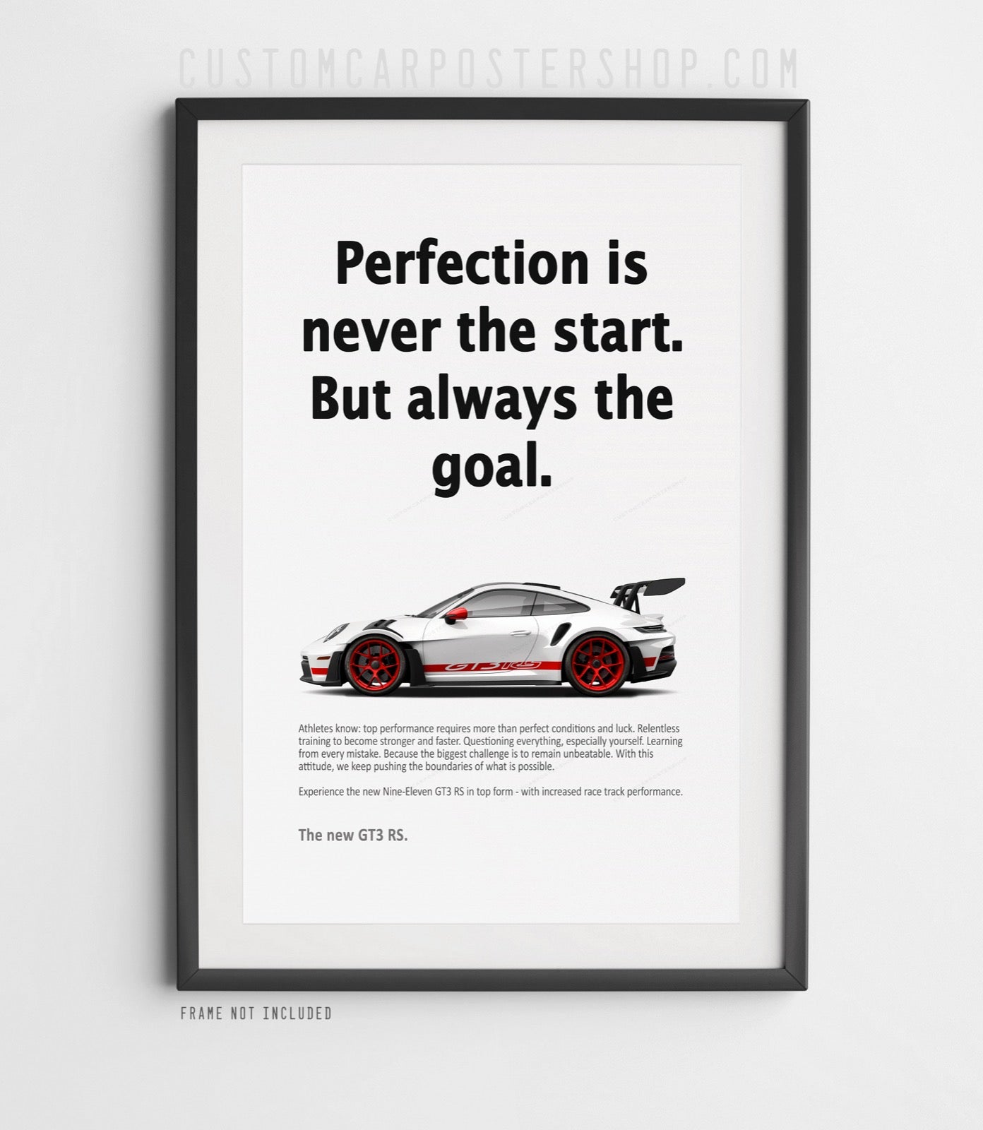 Porsche 992 GT3 RS Print Ad - Perfection Goal