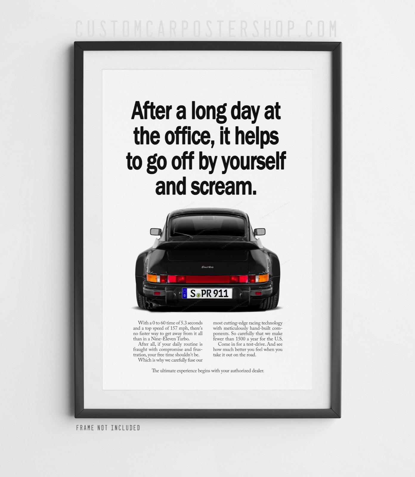 Porsche 930 Turbo Print Ad - Go off and Scream