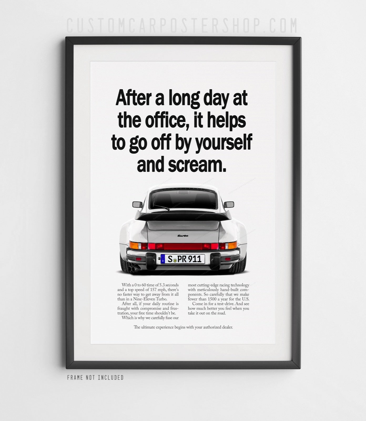 Porsche 930 Turbo Print Ad - Go off and Scream