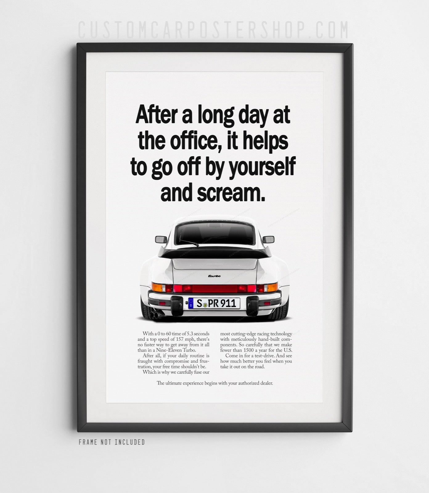 Porsche 930 Turbo Print Ad - Go off and Scream