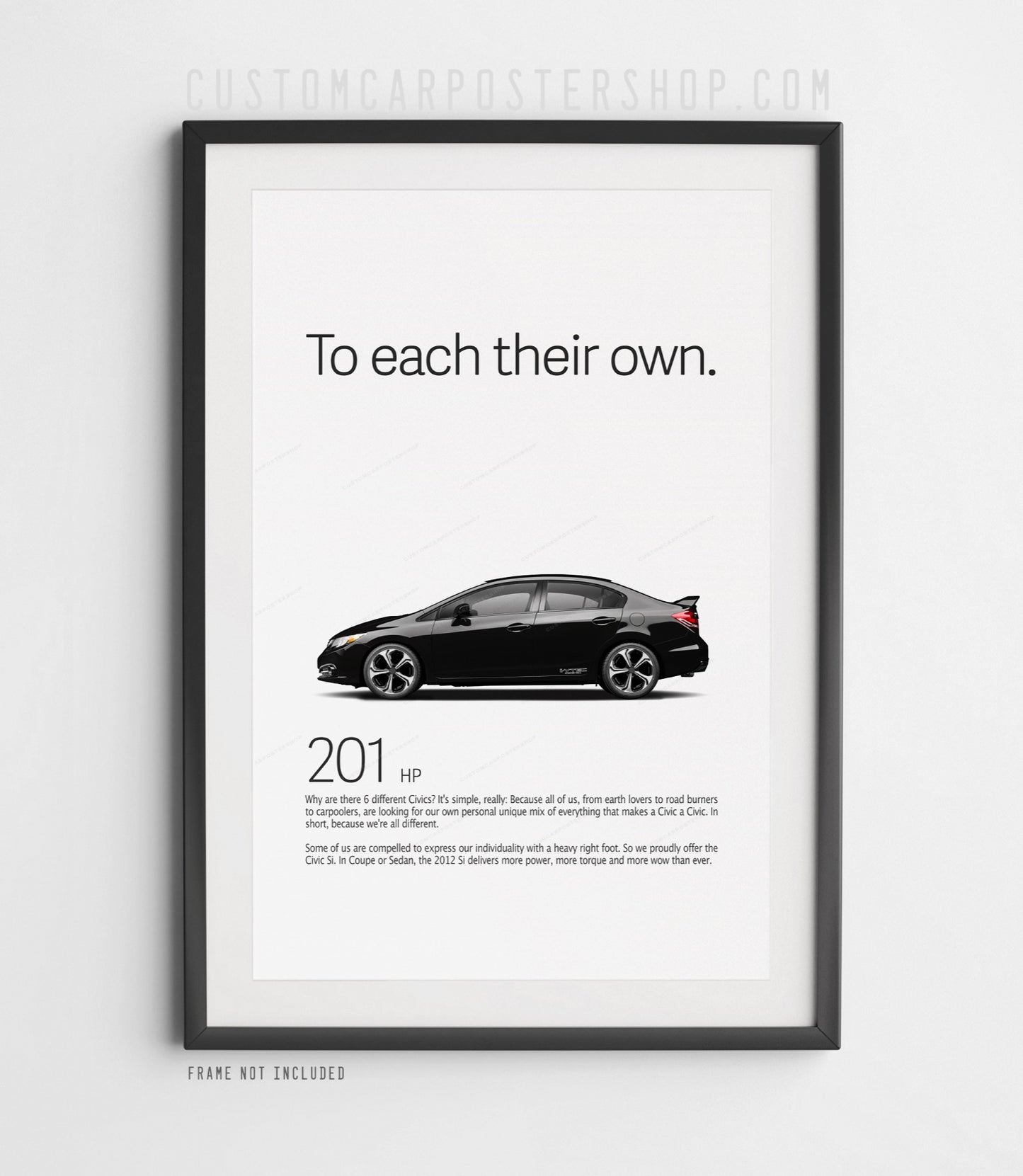 Honda Civic Si (9th Gen) Sedan Print Ad - To Each Their Own