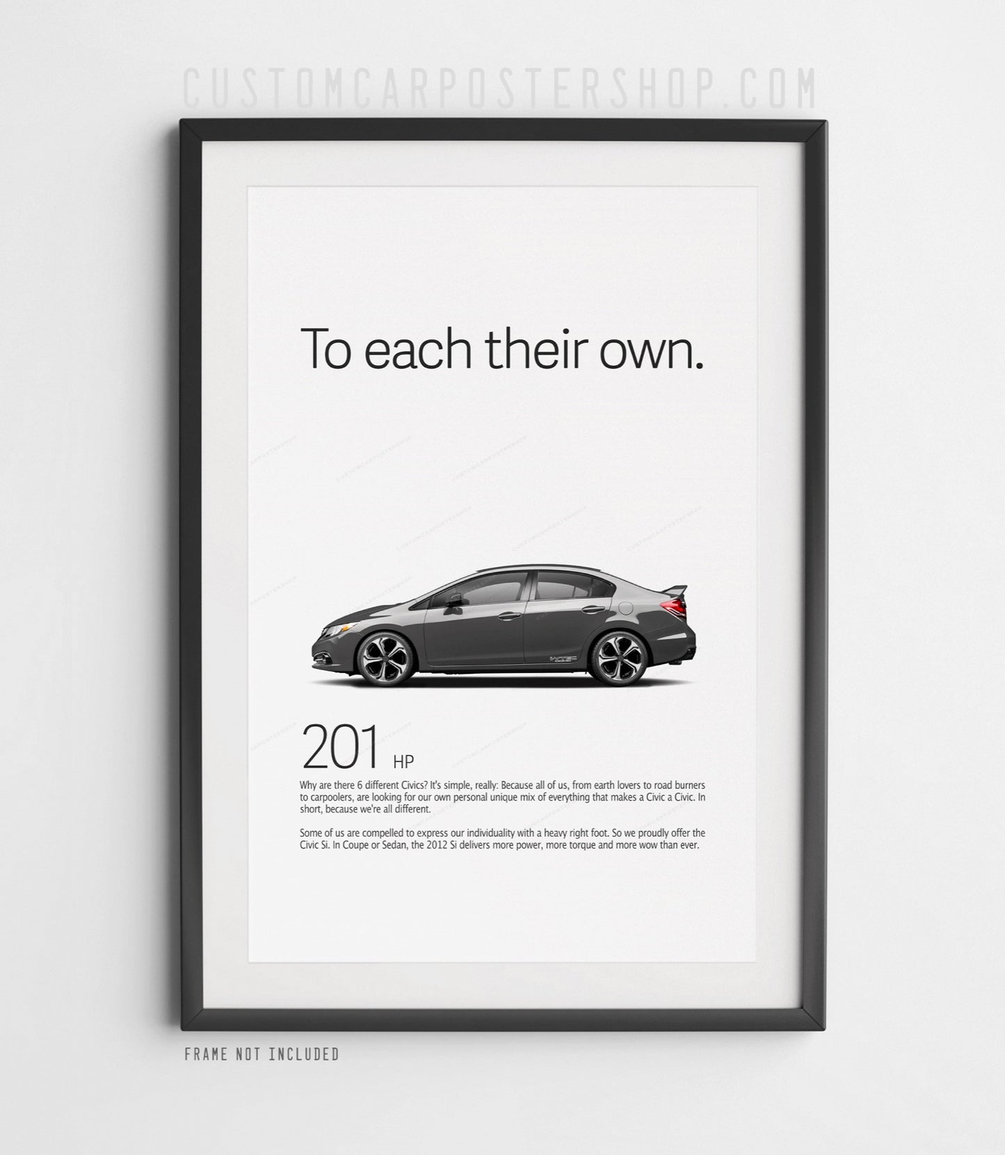Honda Civic Si (9th Gen) Sedan Print Ad - To Each Their Own