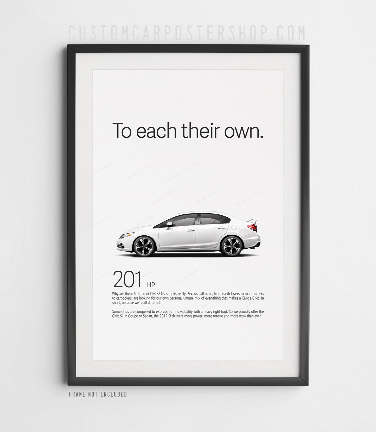 Honda Civic Si (9th Gen) Sedan Print Ad - To Each Their Own