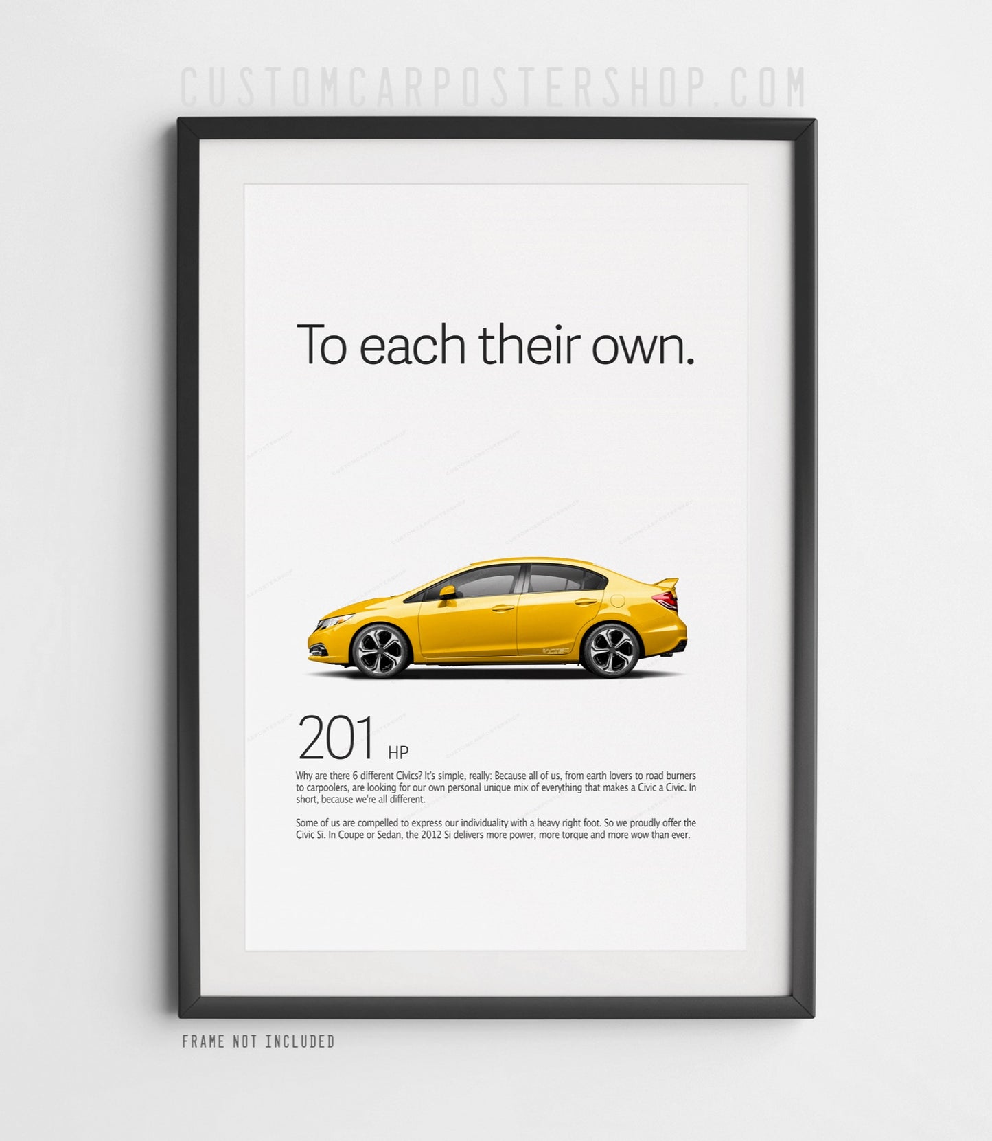 Honda Civic Si (9th Gen) Sedan Print Ad - To Each Their Own
