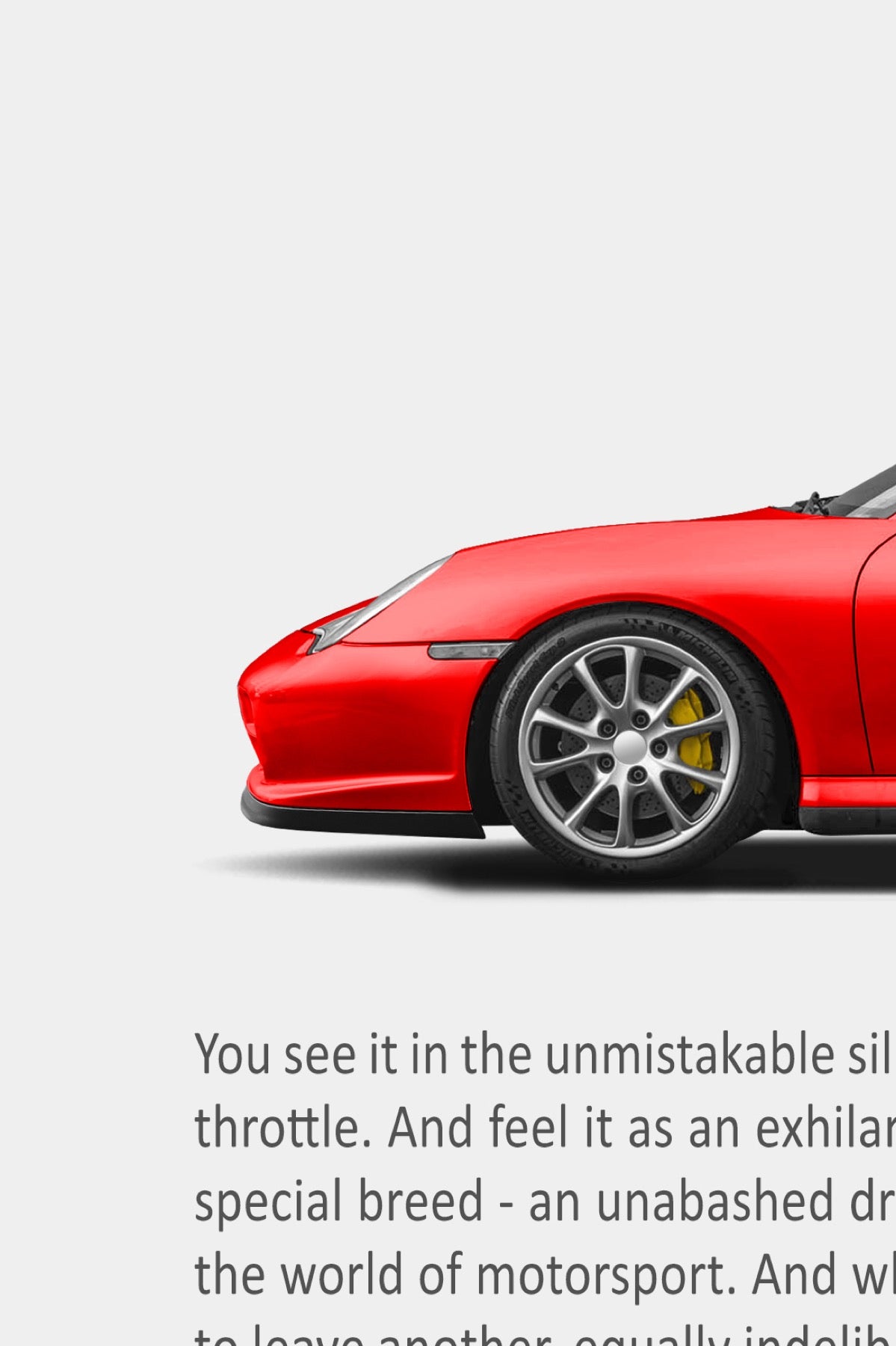 Porsche 996.2 911 GT2 Remastered Print Ad - Honed on the Racetrack
