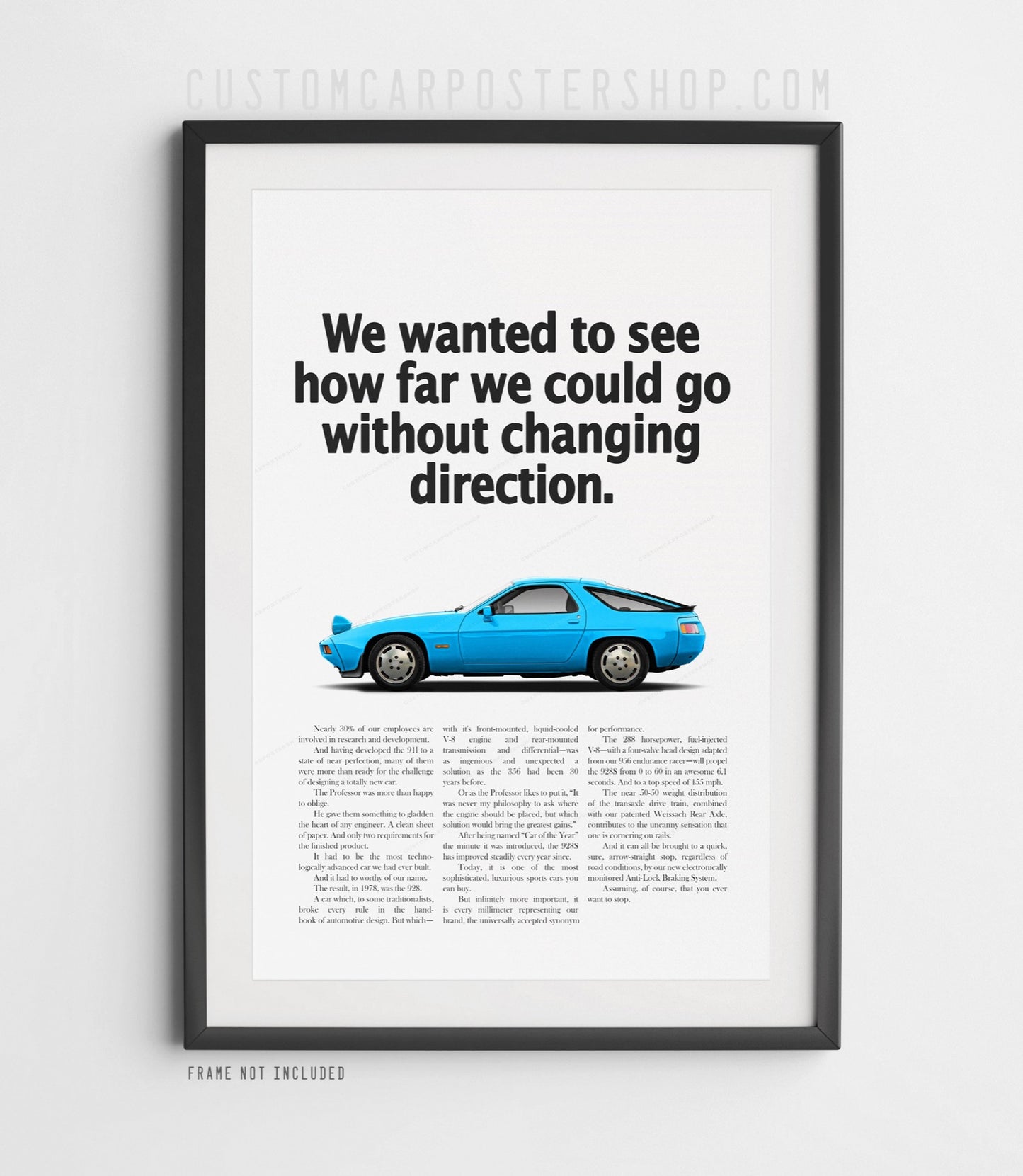 Porsche 928S Classic Ad - How Far We Could Go