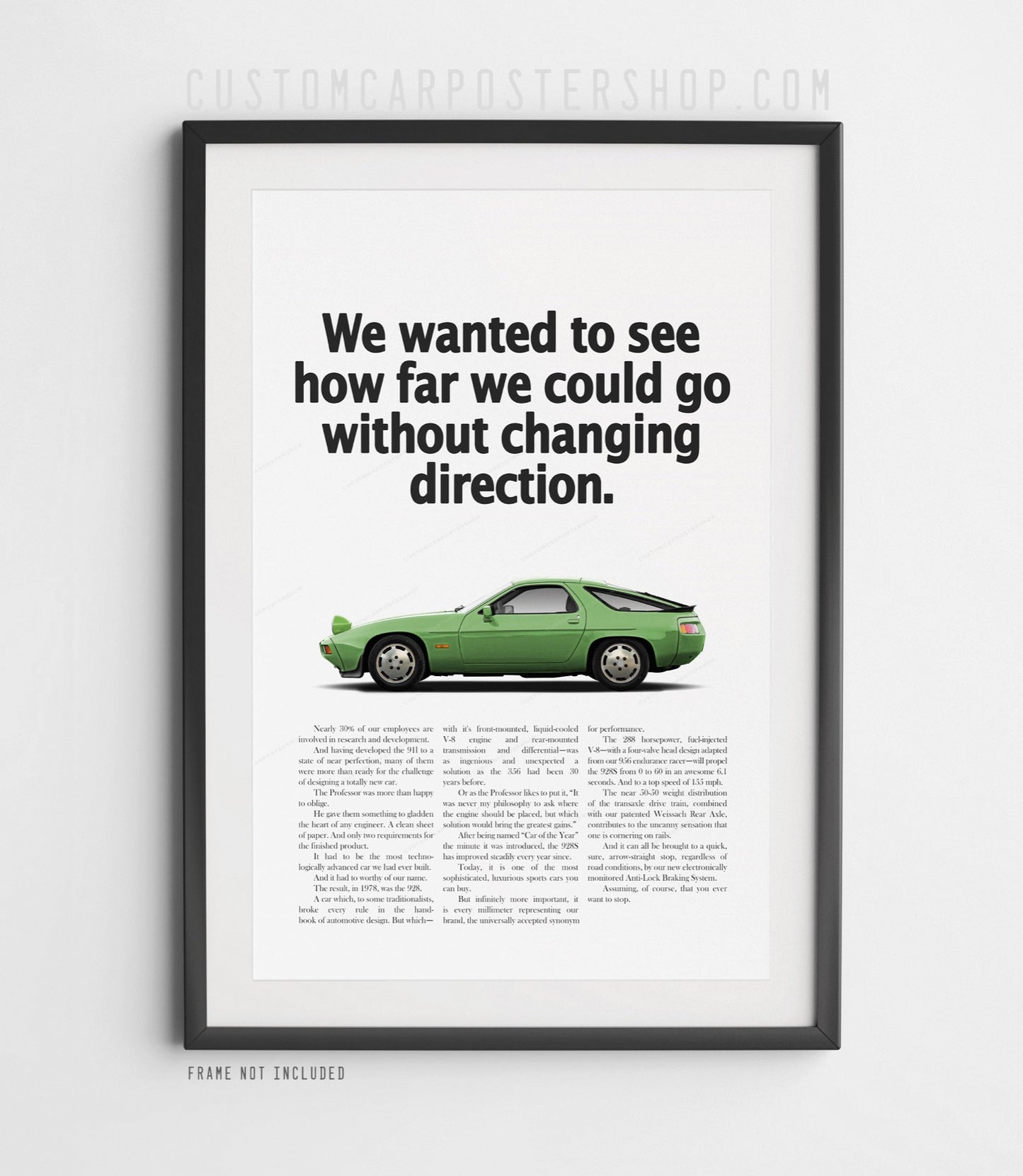Porsche 928S Classic Ad - How Far We Could Go