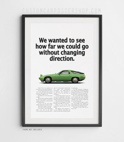 Porsche 928S Classic Ad - How Far We Could Go