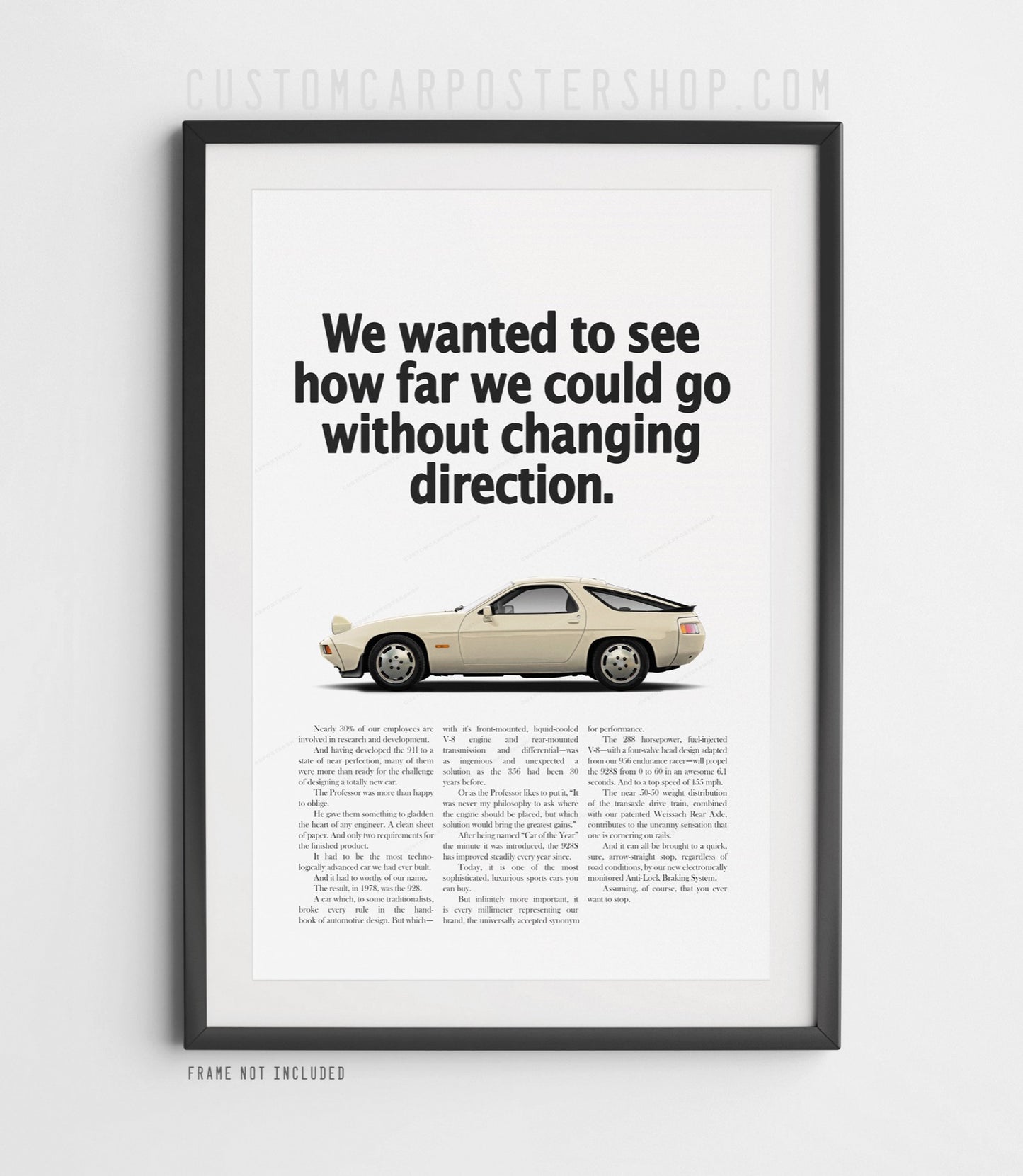 Porsche 928S Classic Ad - How Far We Could Go
