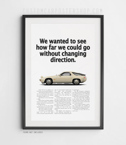 Porsche 928S Classic Ad - How Far We Could Go
