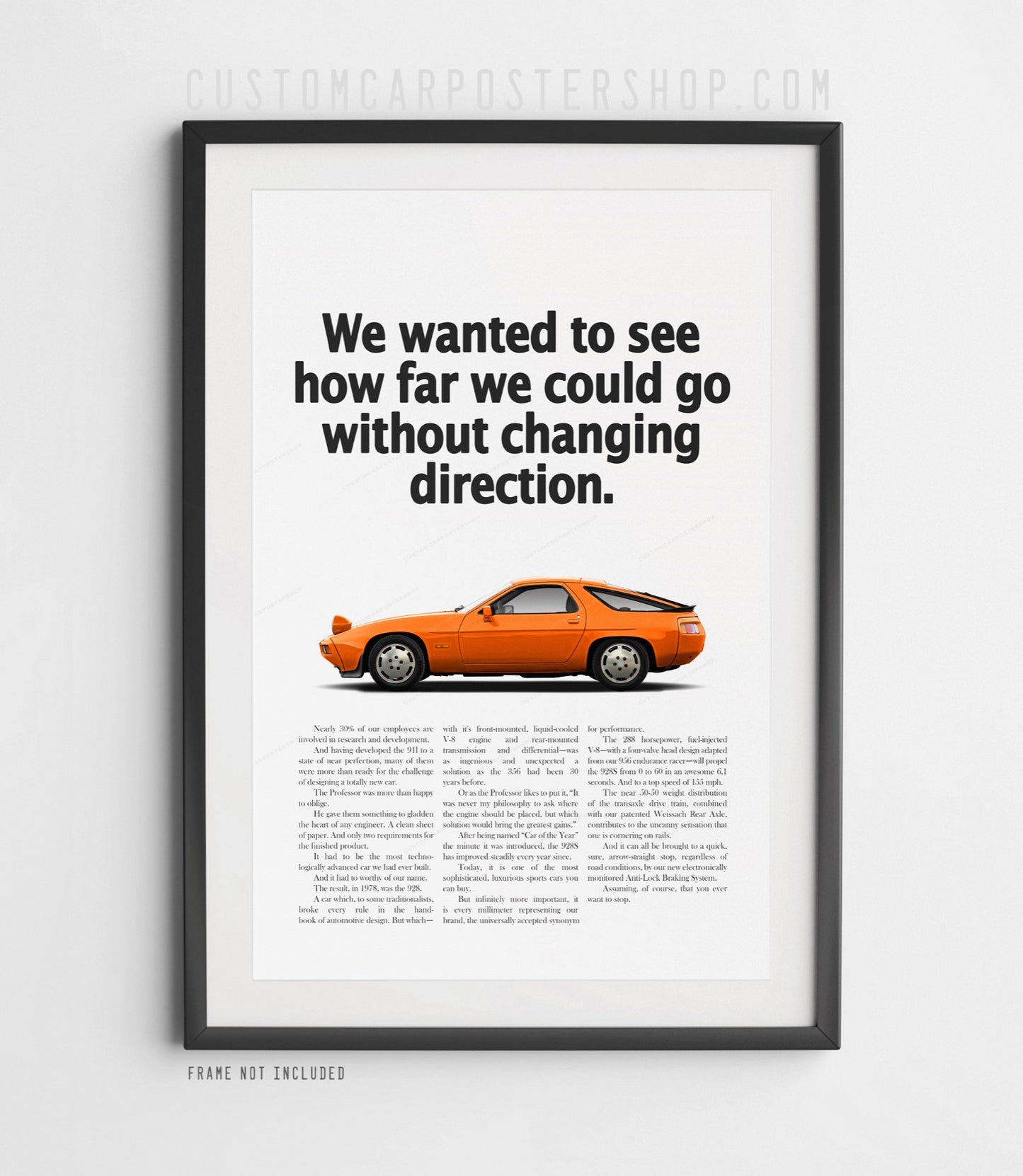 Porsche 928S Classic Ad - How Far We Could Go
