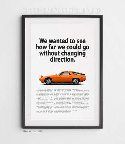 Porsche 928S Classic Ad - How Far We Could Go