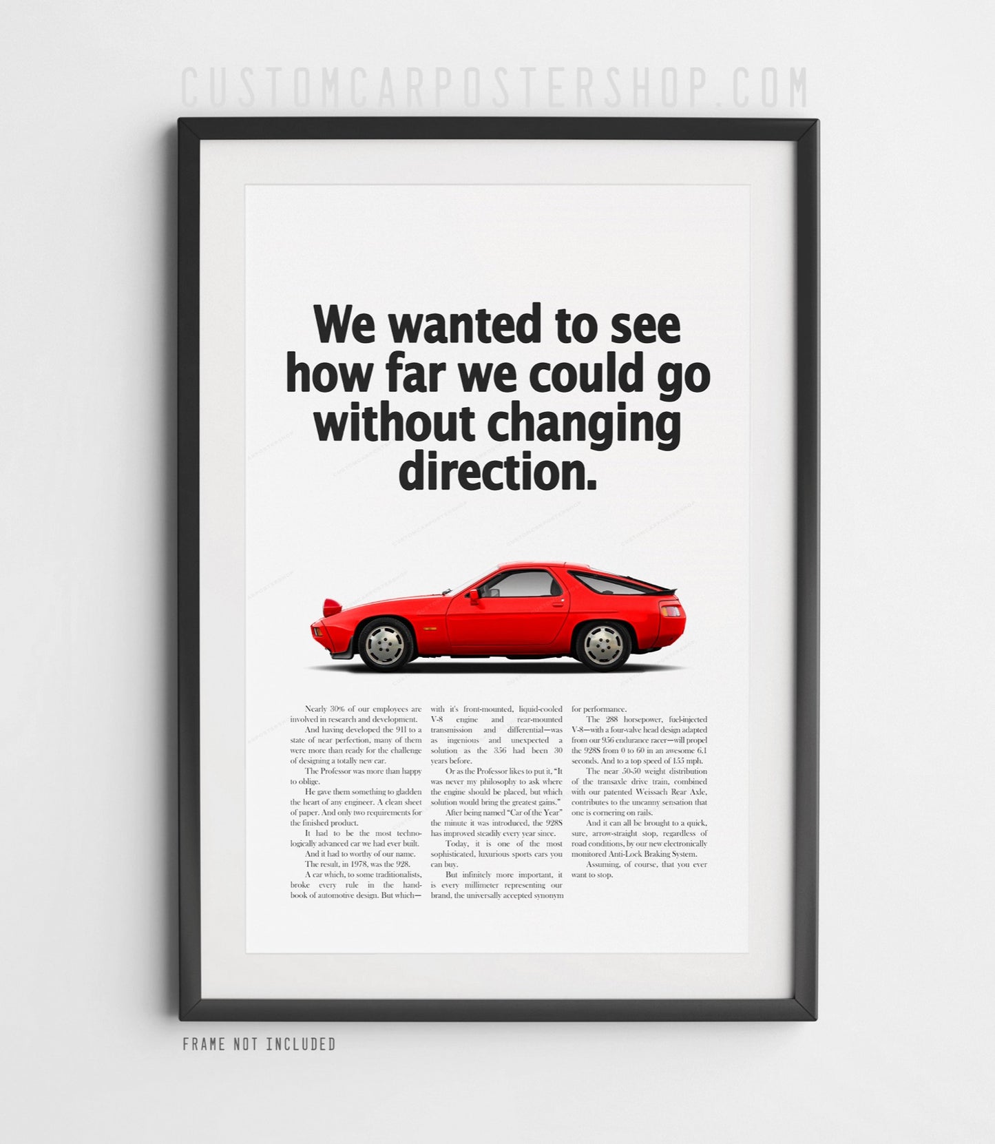 Porsche 928S Classic Ad - How Far We Could Go