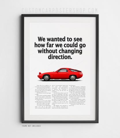 Porsche 928S Classic Ad - How Far We Could Go