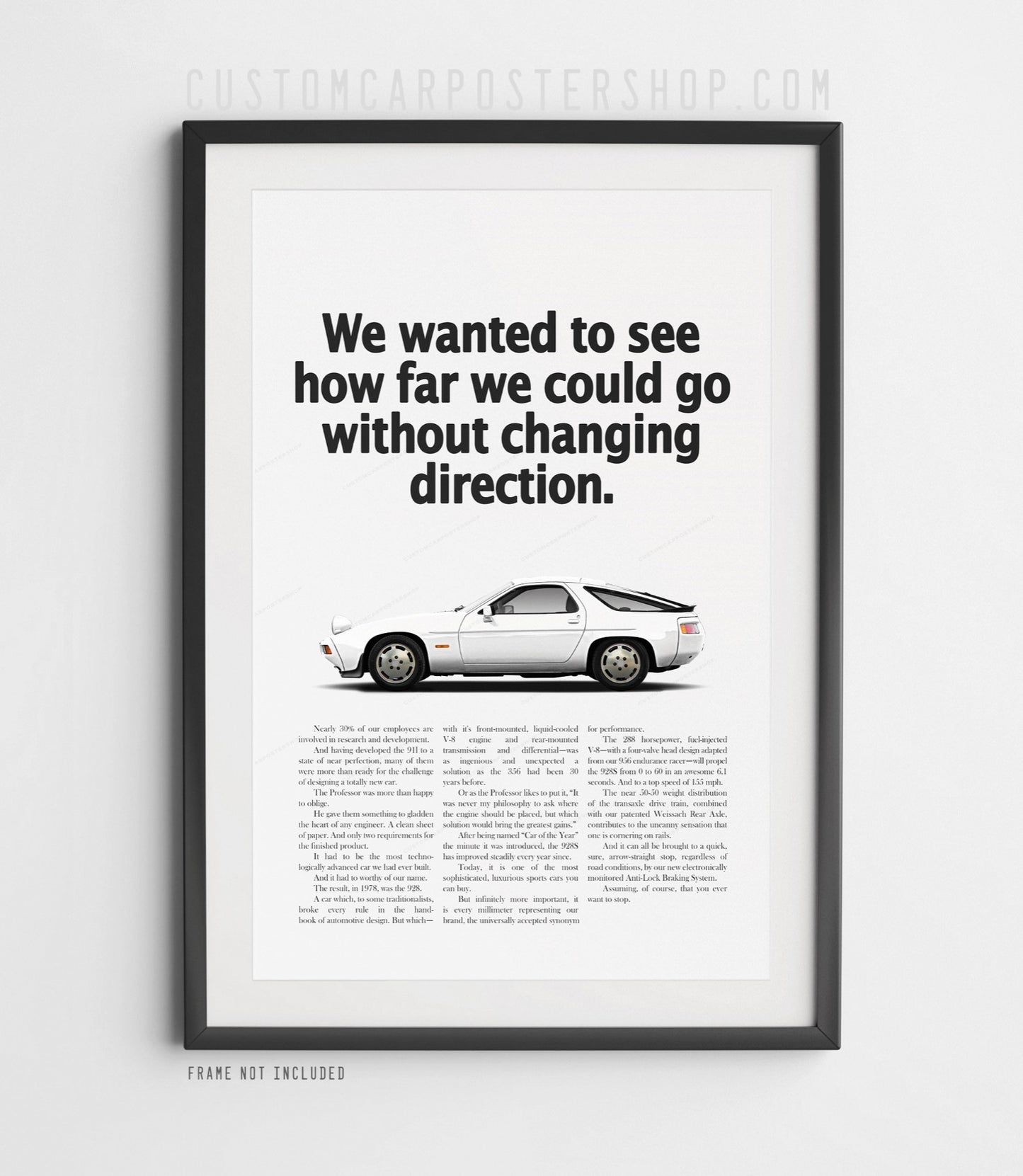 Porsche 928S Classic Ad - How Far We Could Go