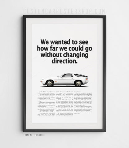 Porsche 928S Classic Ad - How Far We Could Go