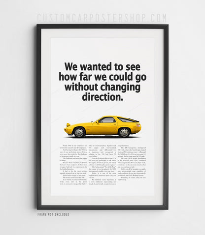 Porsche 928S Classic Ad - How Far We Could Go
