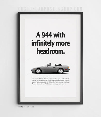 Porsche 944 S2 Cabriolet Vintage Ad - Headroom