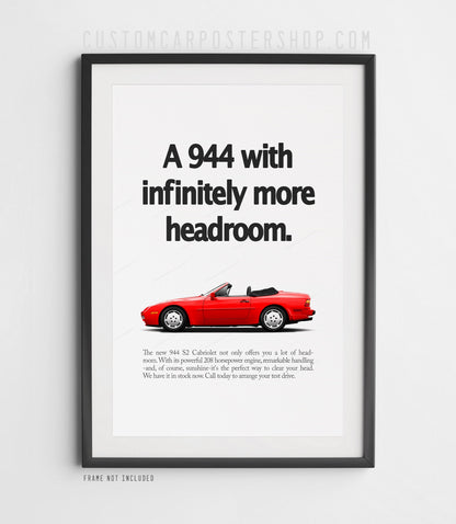 Porsche 944 S2 Cabriolet Vintage Ad - Headroom