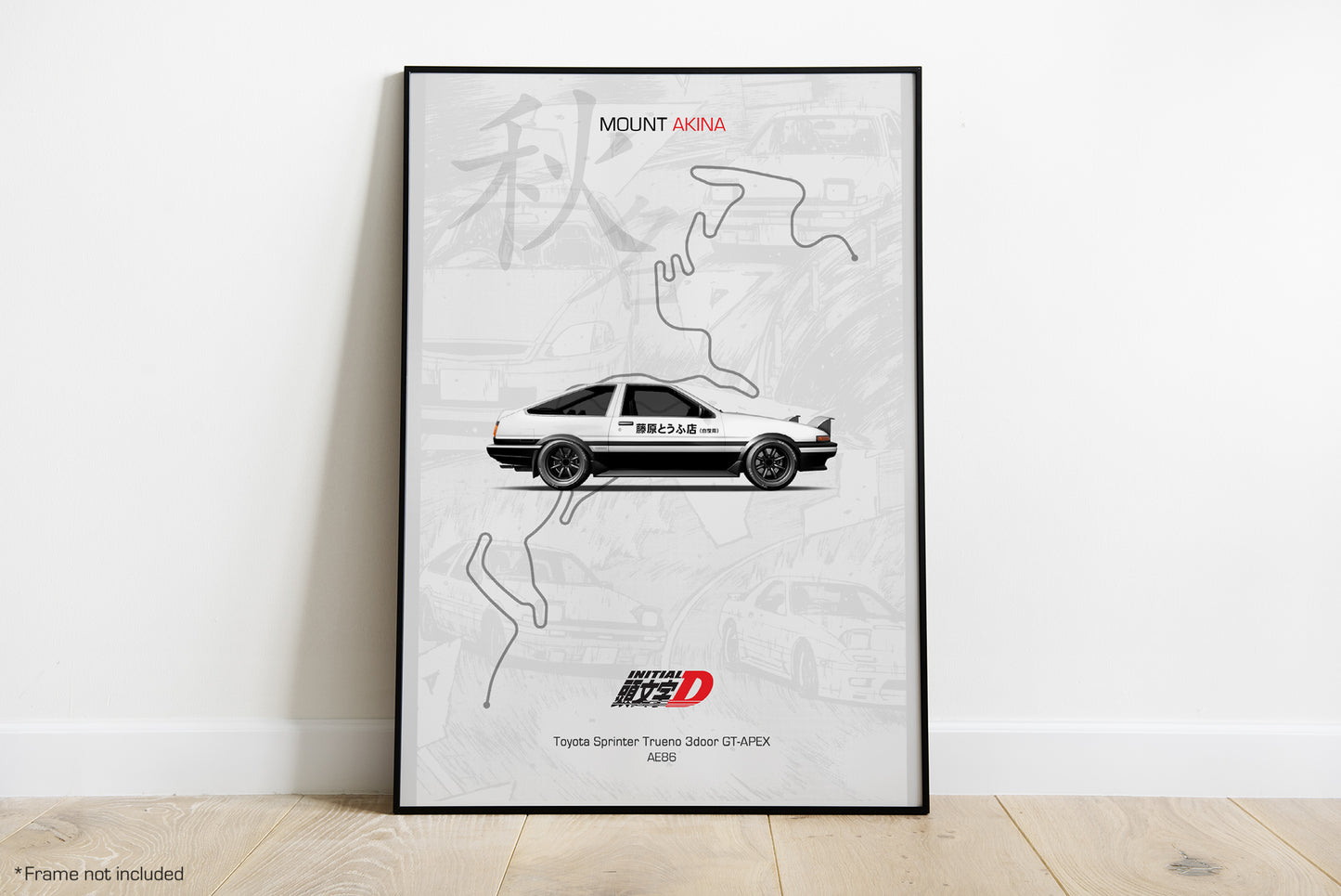 Toyota AE86 Trueno - Initial D Poster