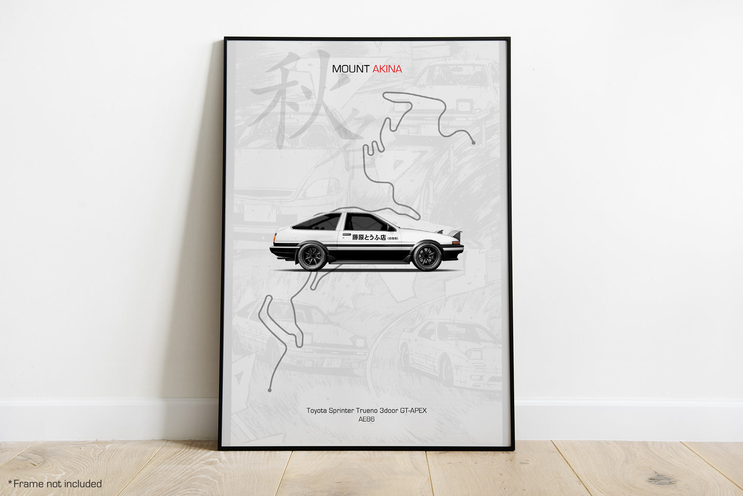 Toyota AE86 Trueno - Initial D Poster
