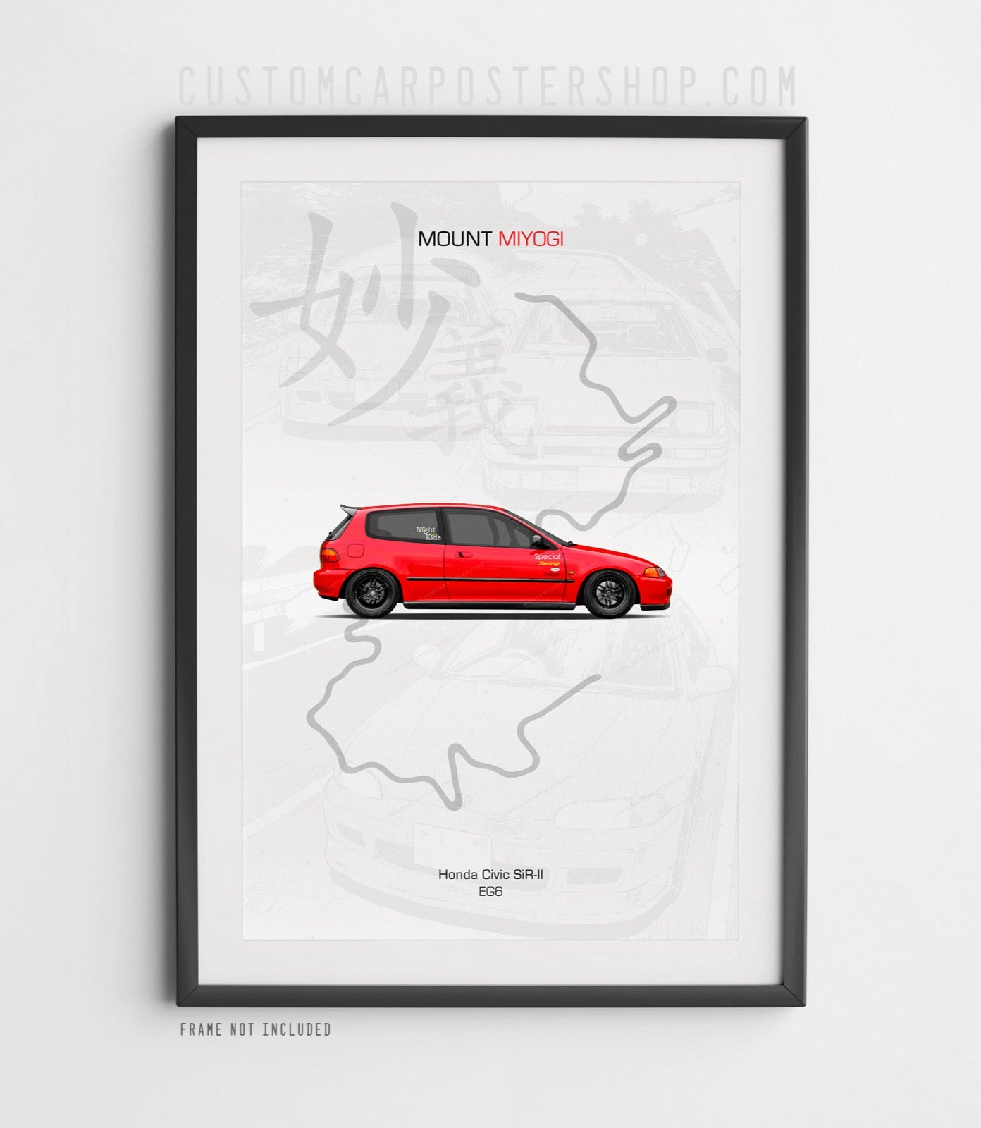 Honda Civic SiR-II (EG6) - Initial D Poster