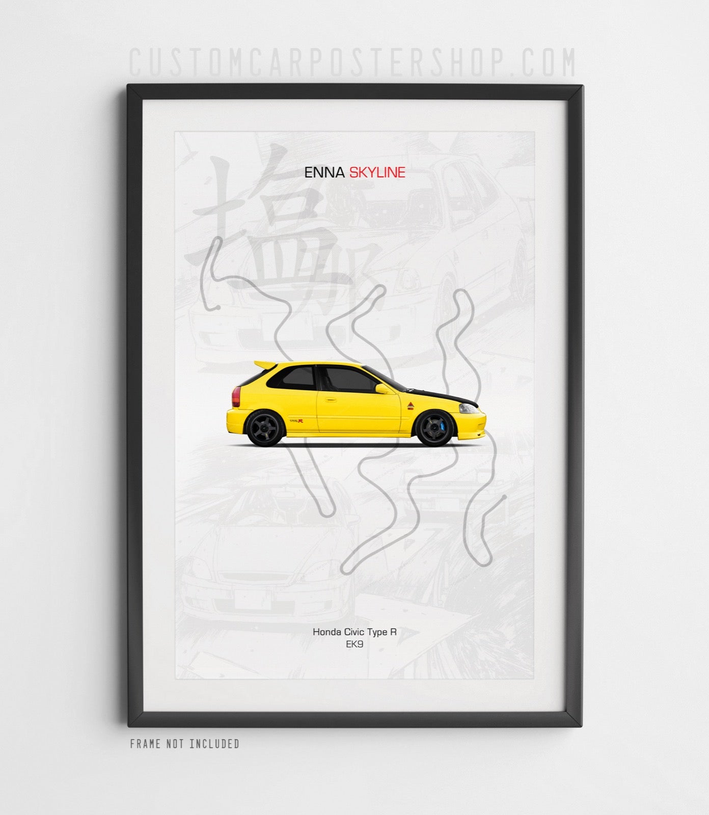 Honda Civic Type R EK9 - Initial D Poster