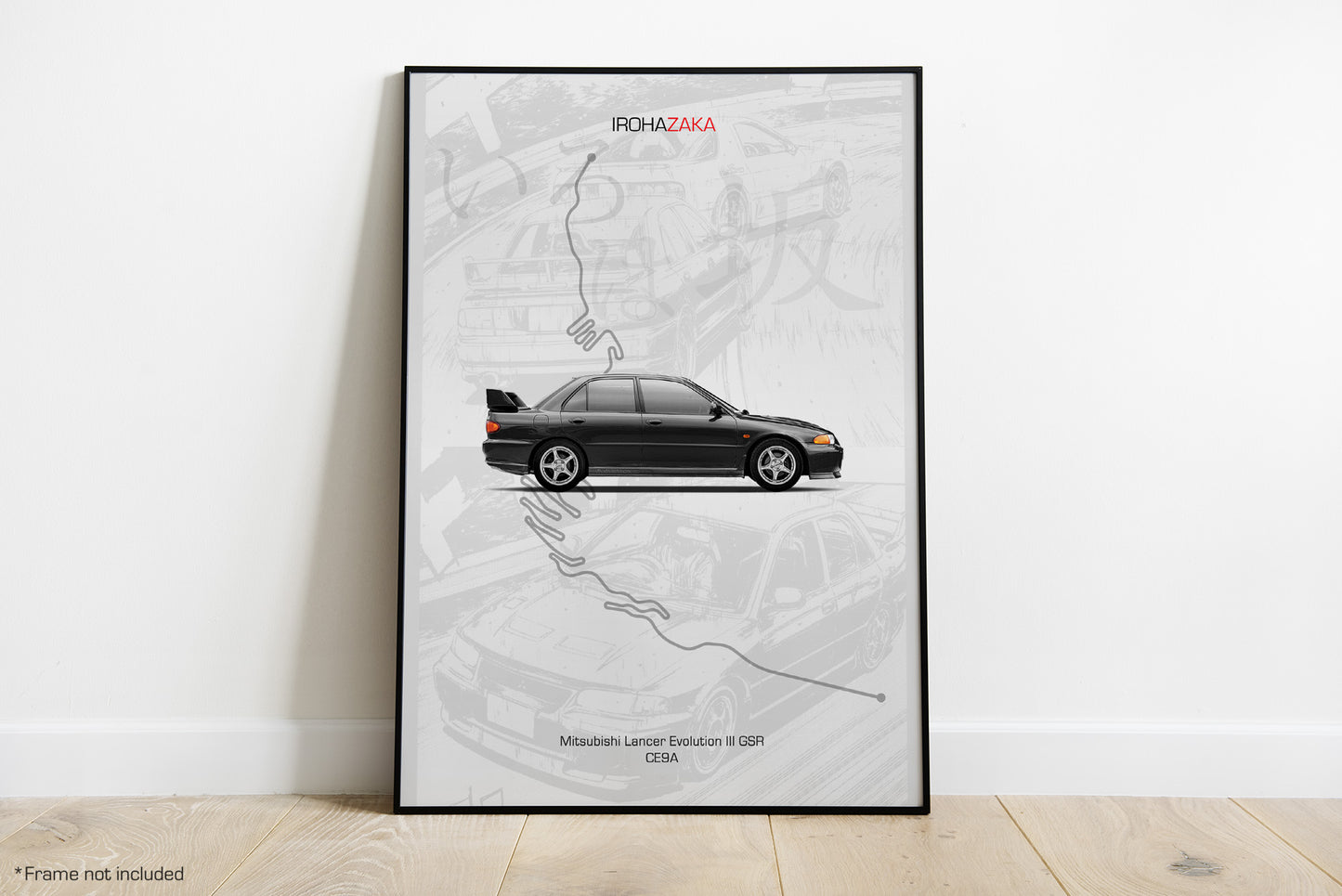 Mitsubishi Evolution III - Initial D Poster