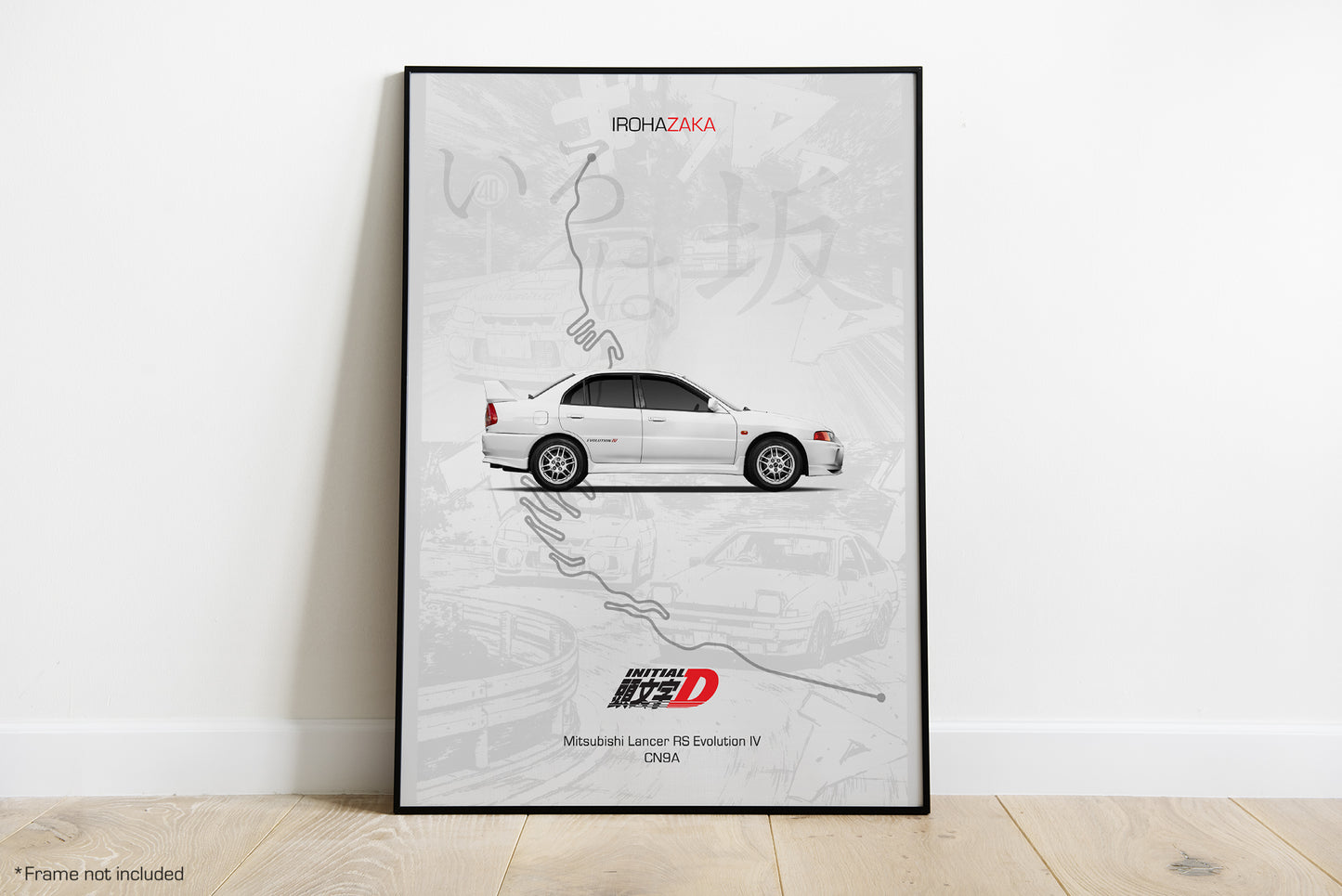 Mitsubishi Evolution IV - Initial D Poster