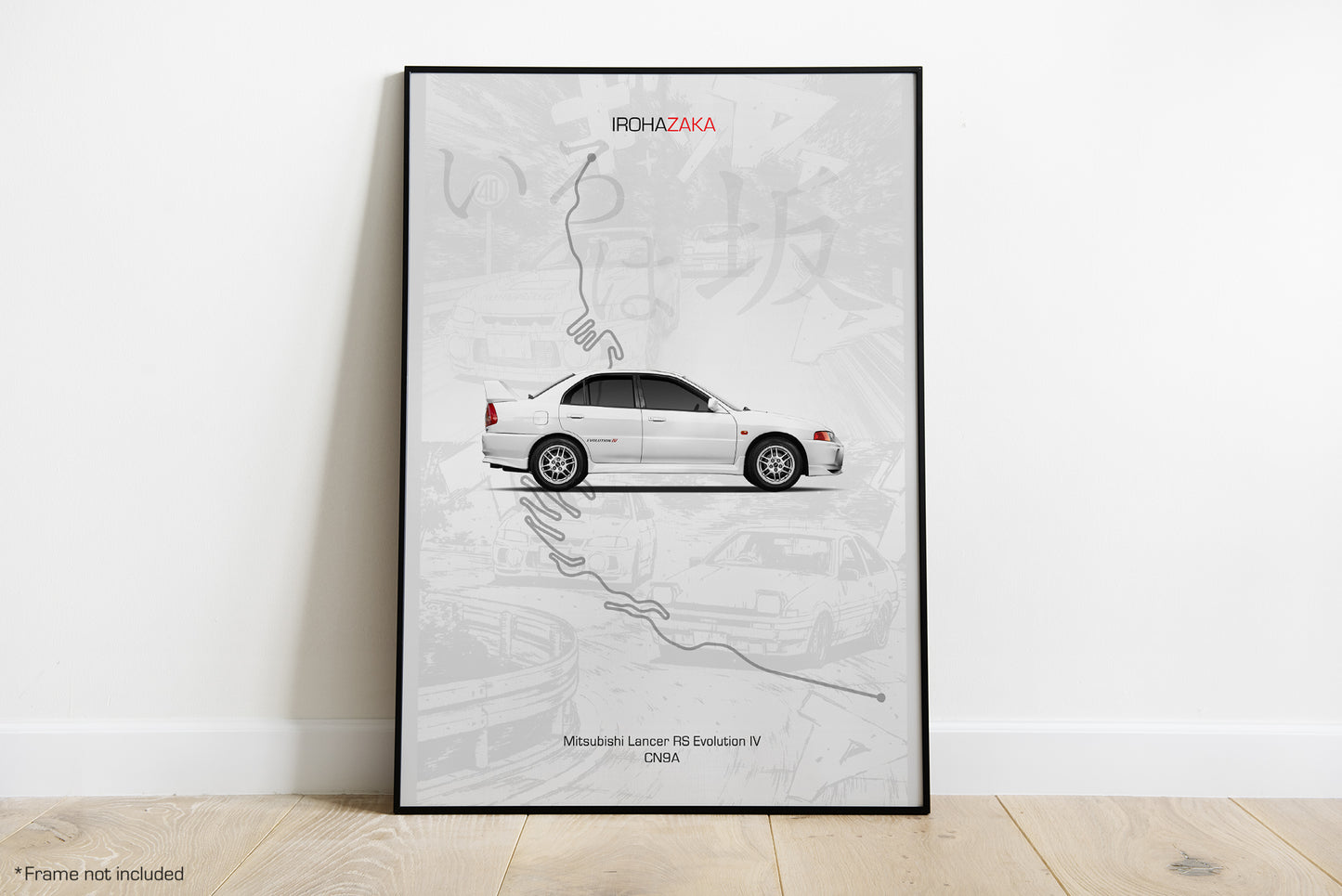 Mitsubishi Evolution IV - Initial D Poster