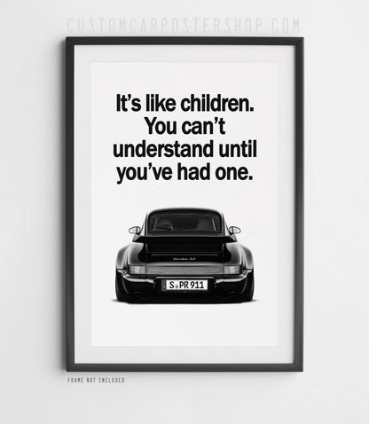 Porsche 911 (964) Turbo Vintage Ad - Like Children