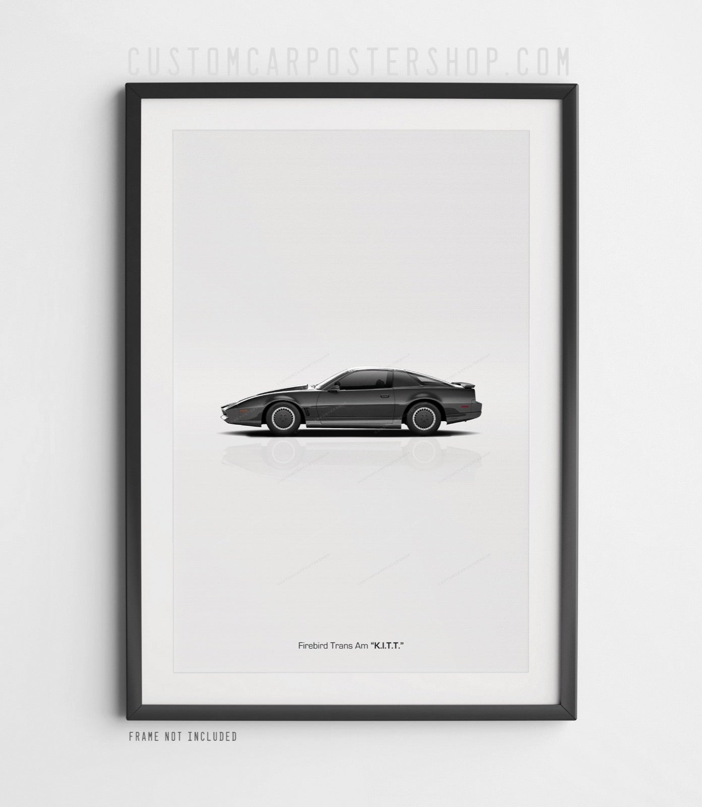 KNIGHT RIDER K.I.T.T. - Pontiac Firebird Trans Am Poster in a frame