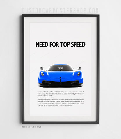 Koenigsegg Jesko Absolut Print Ad Poster - Need For Top Speed