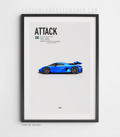 Koenigsegg Jesko Attack Poster