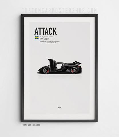 Koenigsegg Jesko Attack Poster