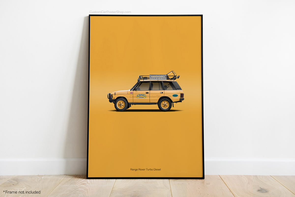 Range Rover Collection Poster Land Rover Range Rover Camel Trophy Tribute Car Poster - Liveries ...