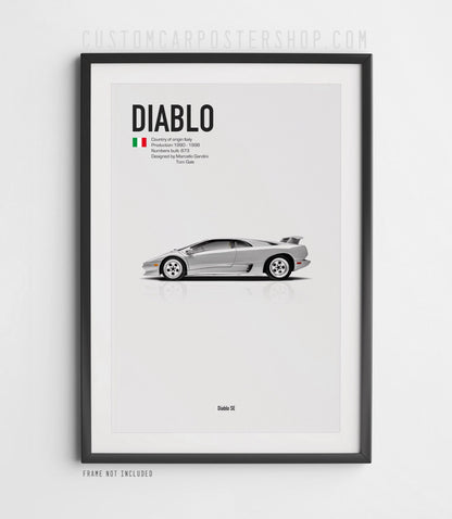Lamborghini Diablo Poster
