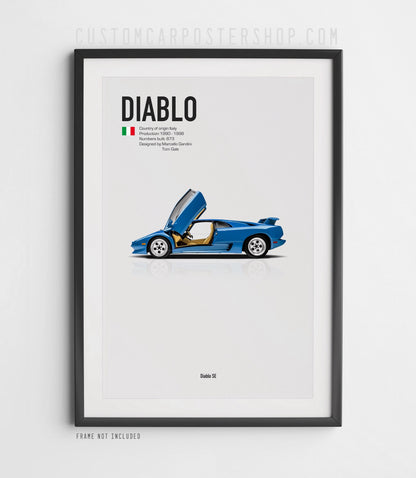 Lamborghini Diablo Poster