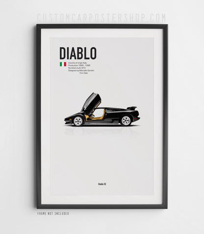 Lamborghini Diablo Poster