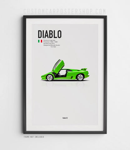 Lamborghini Diablo Poster