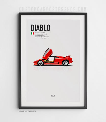 Lamborghini Diablo Poster