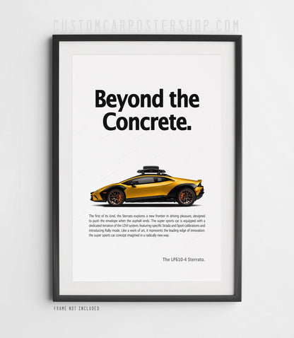 Lamborghini Huracán Sterrato Print Ad - Beyond the Concrete
