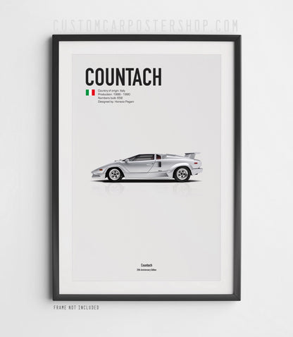 Lamborghini Countach 25th Anniversary Edition Poster