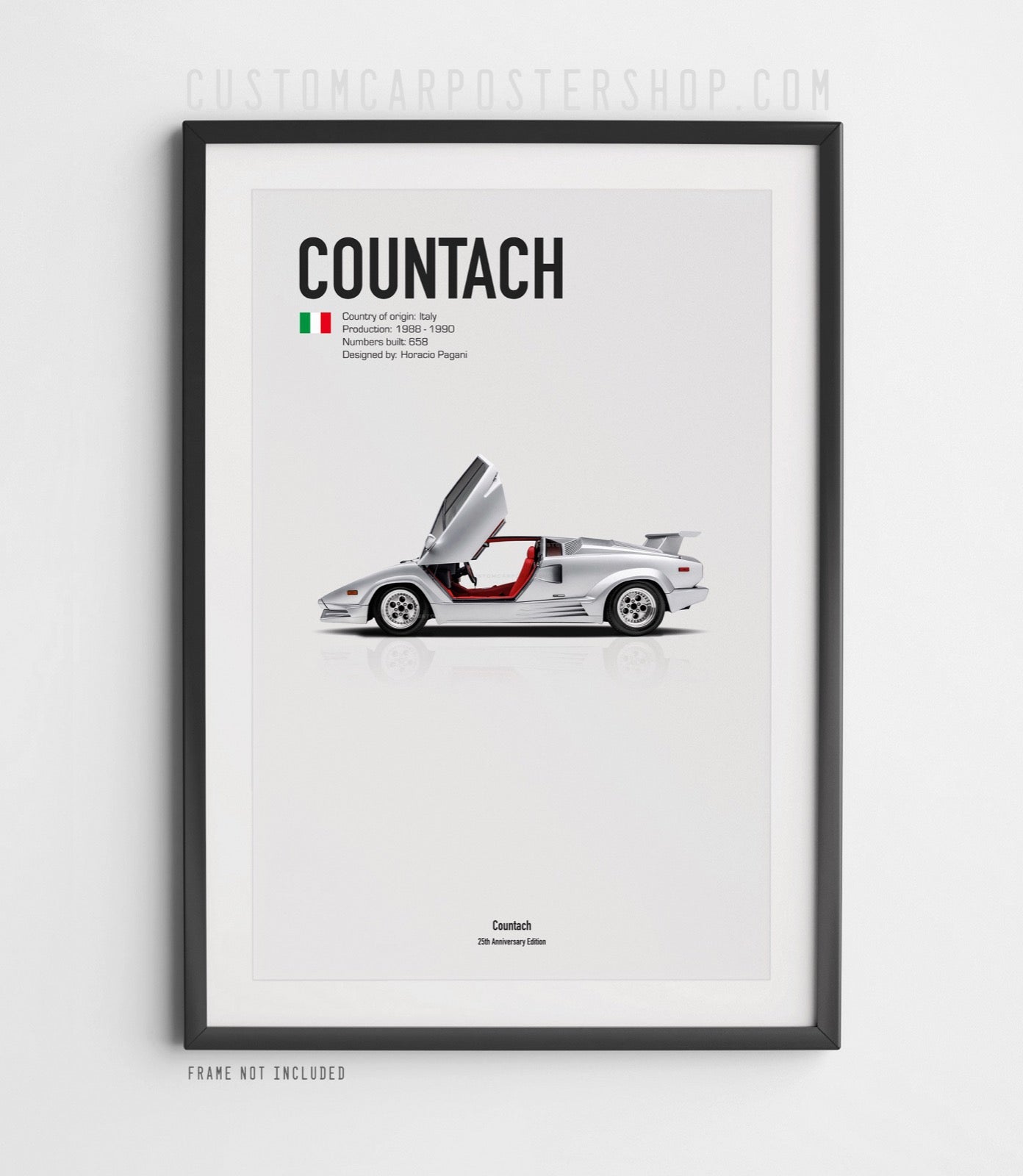 Lamborghini Countach 25th Anniversary Edition framed art