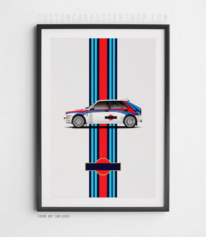 Lancia Delta HF Integrale Group A Rally Martini Livery Poster