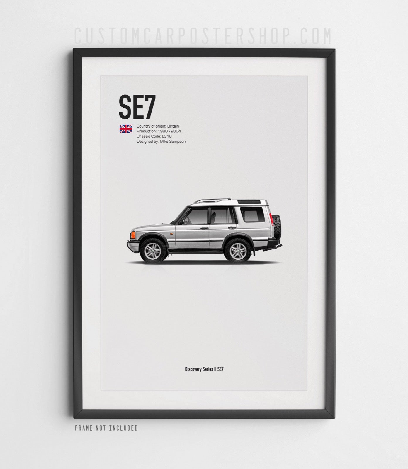Discovery Series II Inspired Land Rover Wall Art - Various Colours Wall ...