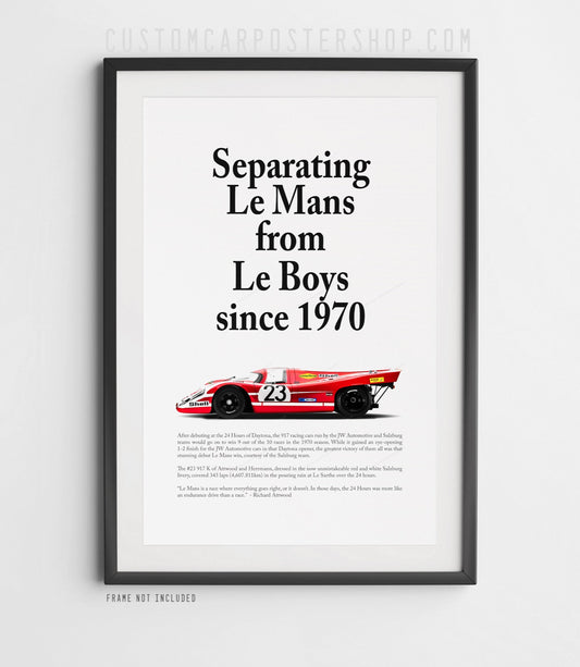 Porsche 917K Print Ad - Le Mans from Le Boys