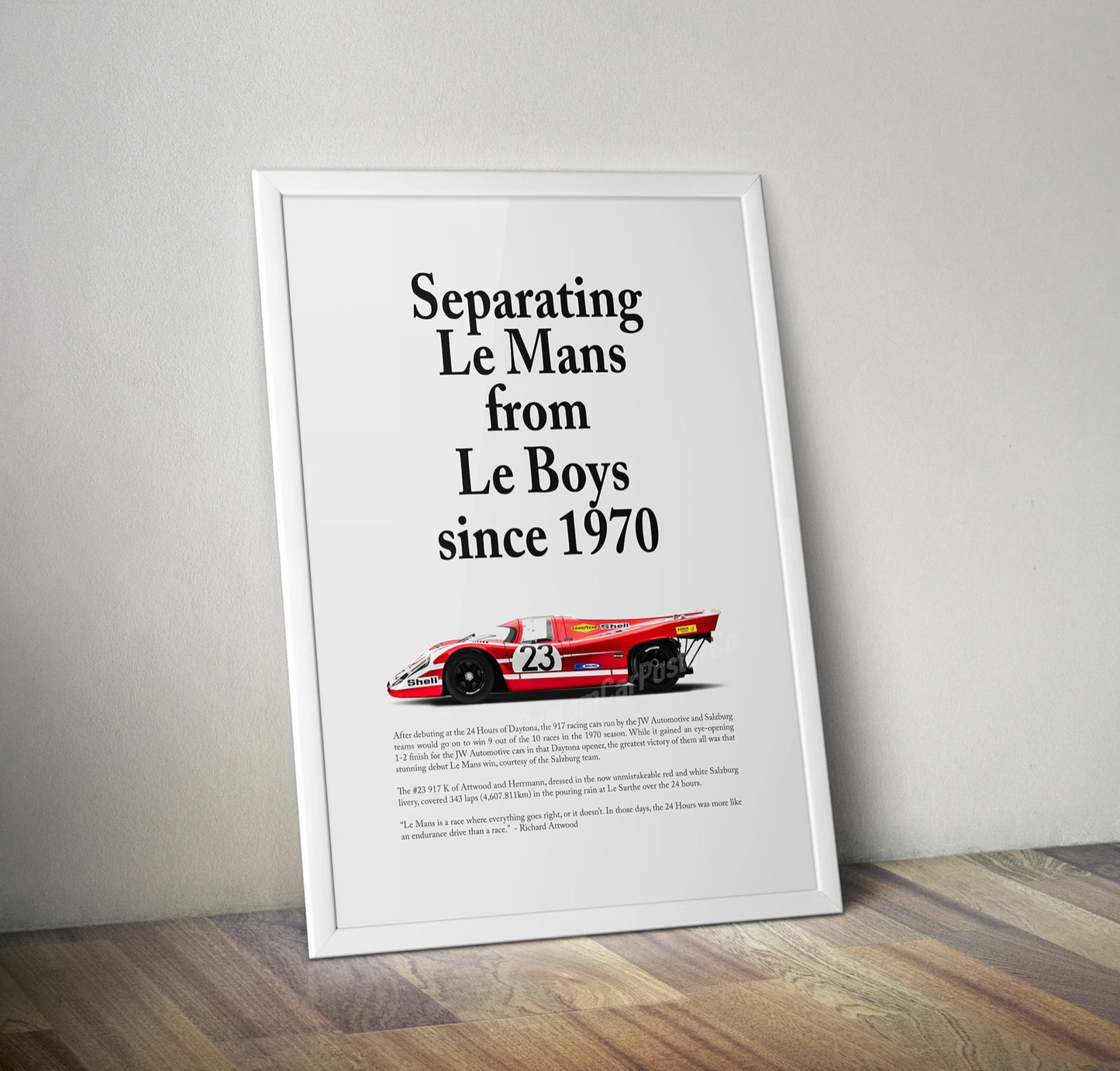 Porsche 917K Vintage Ad - Le Mans from Le Boys