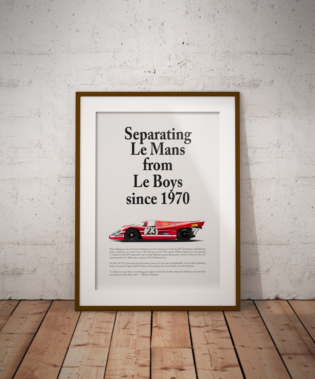 Porsche 917K Vintage Ad - Le Mans from Le Boys