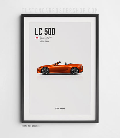 Lexus LC 500 Convertible Poster